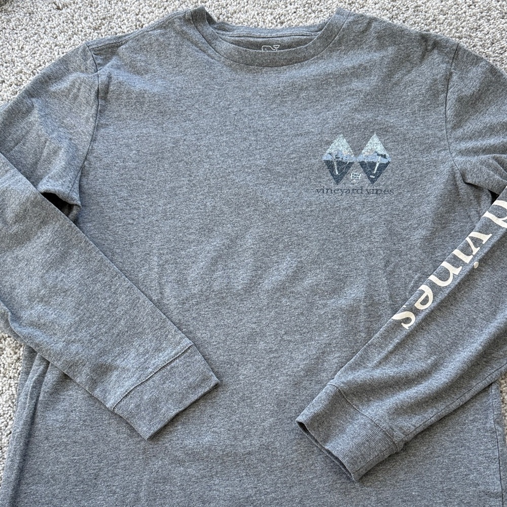 Vineyard Vines Charcoal Long Sleeve Tee